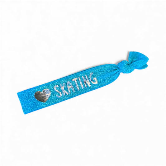 Heart Skating Hair Tie Bracelet – Foiled Figure Skater Elastic | Miss May