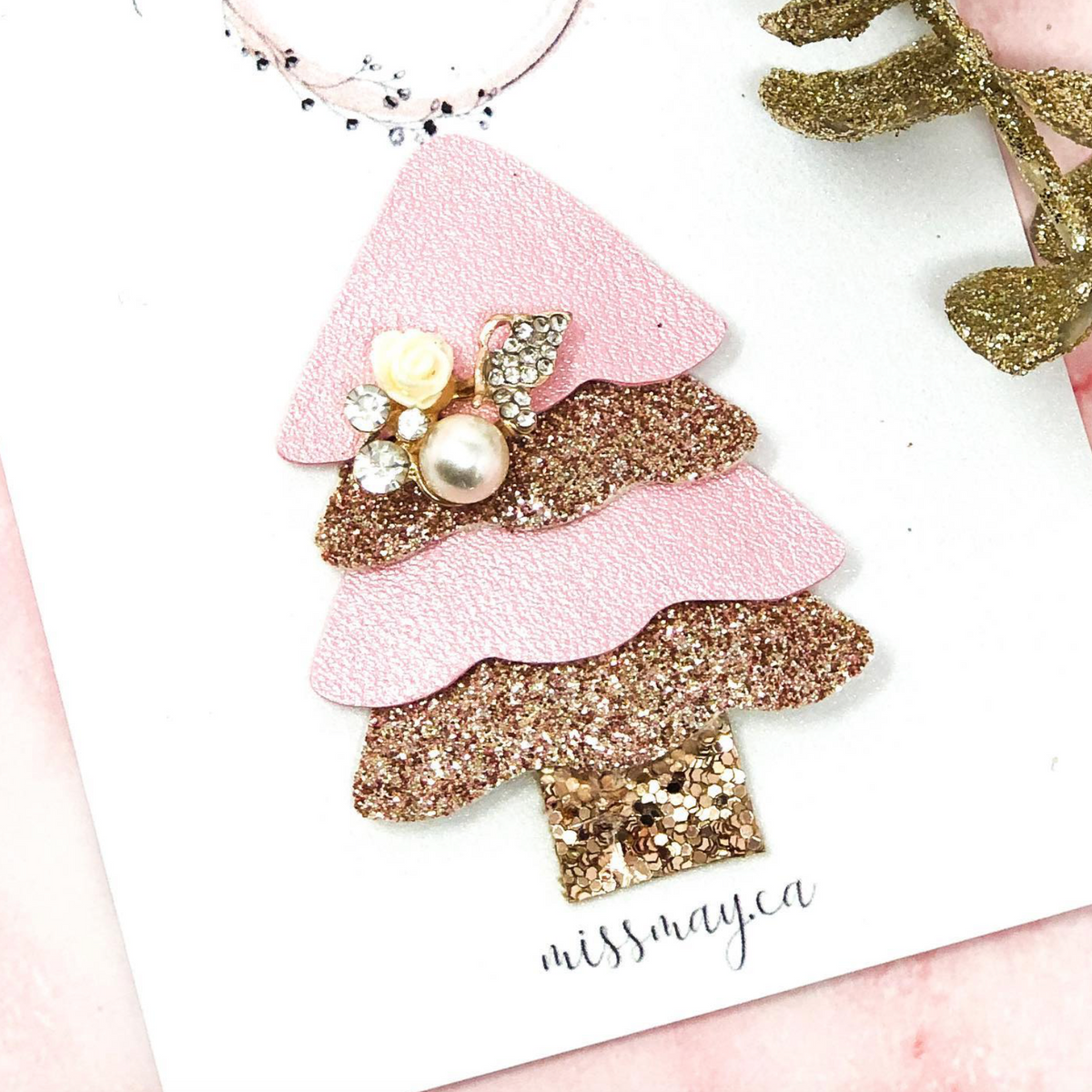 Christmas Tree Hair Bow Digital Cut File – PDF & SVG DIY Template | Miss May Bow Studio