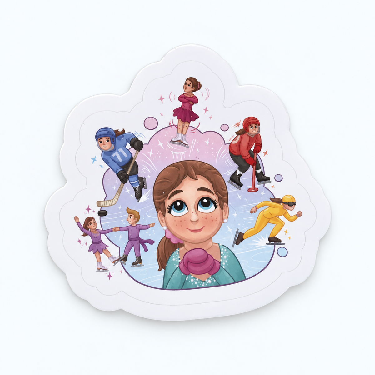 White Vinyl Character Stickers