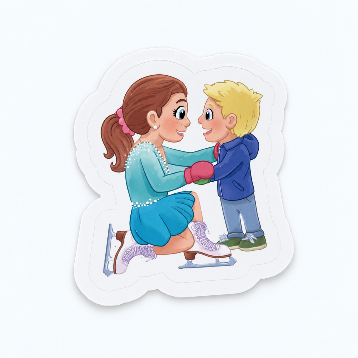 White Vinyl Character Stickers