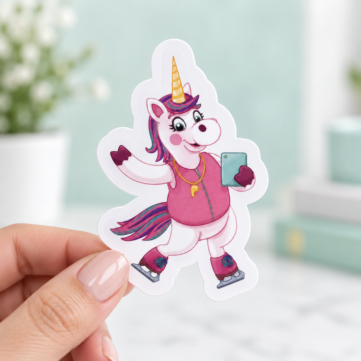 White Vinyl Character Stickers
