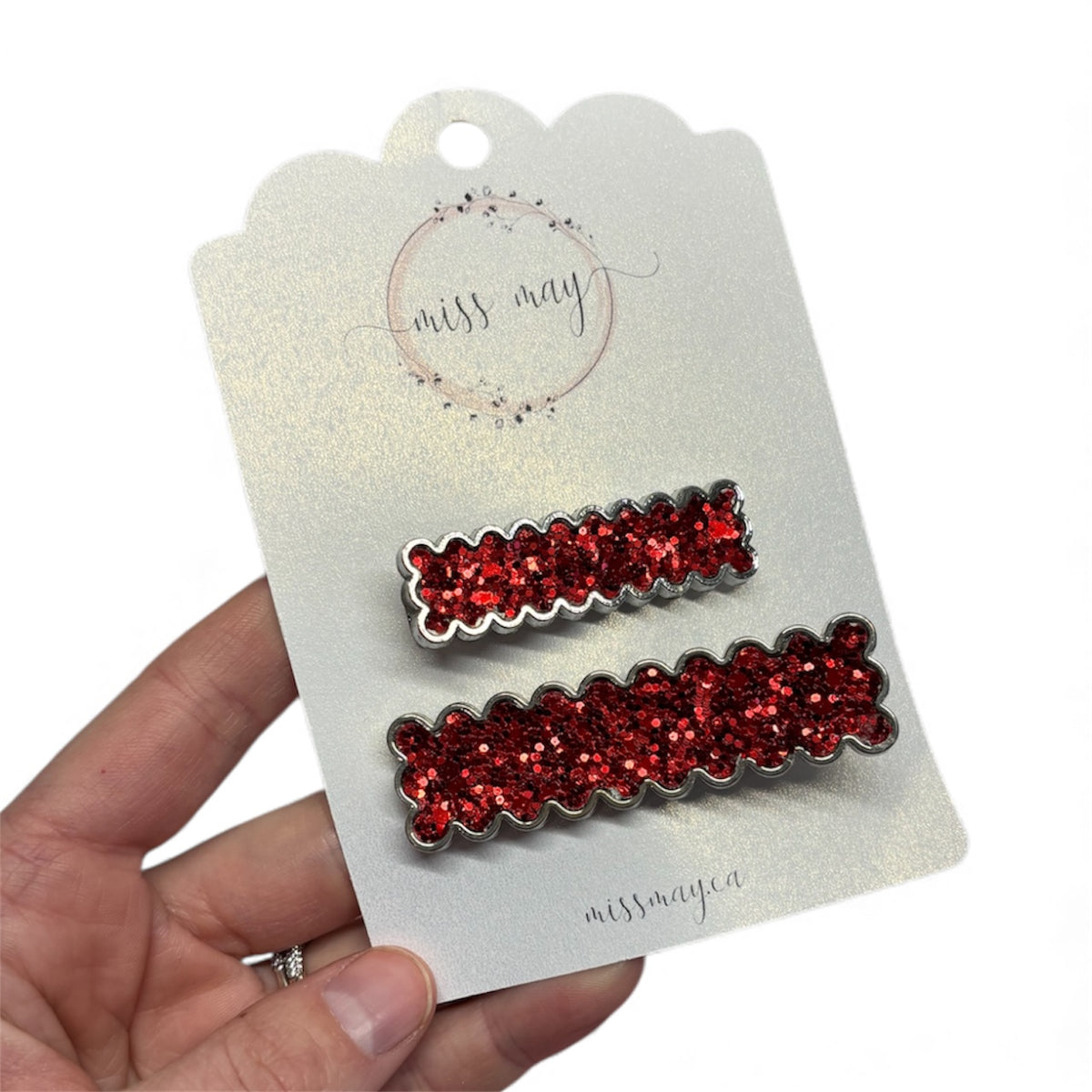 Matching Christmas Hair Clips Set – Festive Mom & Me Holiday Hair Accessories | Miss May