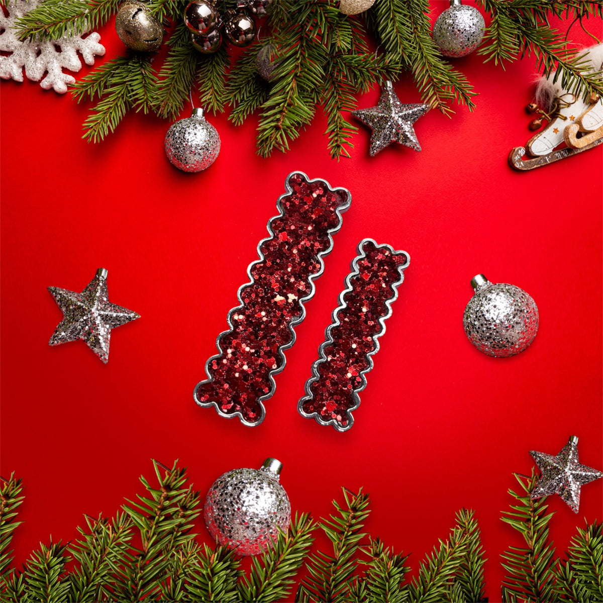 Matching Christmas Hair Clips Set – Festive Mom & Me Holiday Hair Accessories | Miss May
