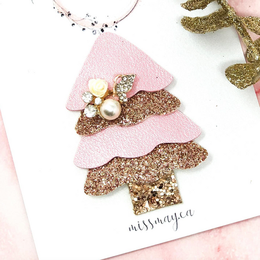 Christmas Tree Hair Bow Digital Cut File – PDF & SVG DIY Template | Miss May Bow Studio