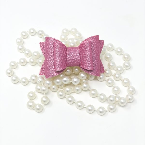 Solid Bow Clip - Pink